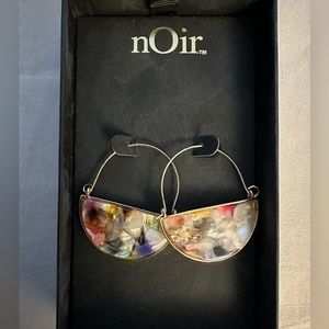 nOir Gold and Resin Avante Garde Earrings
